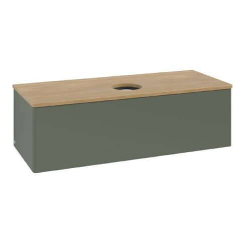 V&B Waschtischunterschrank ohne Frontstruktur Antao 120x36x50cm, WBP hon. Oa, lea gre. m Lac
