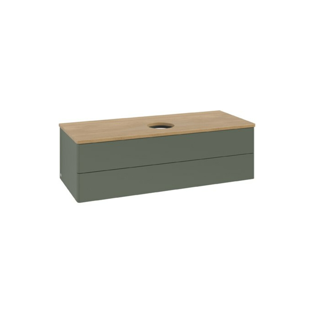 V&B Waschtischunterschrank ohne Frontstruktur Antao 120x36x50cm, WBP hon. Oa, lea gre. m Lac