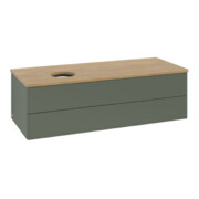 V&B Waschtischunterschrank ohne Frontstruktur Antao 120x36x50cm, WBP hon. Oa, lea gre. m Lac