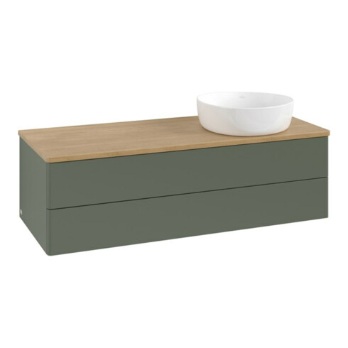 V&B Waschtischunterschrank ohne Frontstruktur Antao 120x36x50cm, WBP hon. Oa, lea gre. m Lac