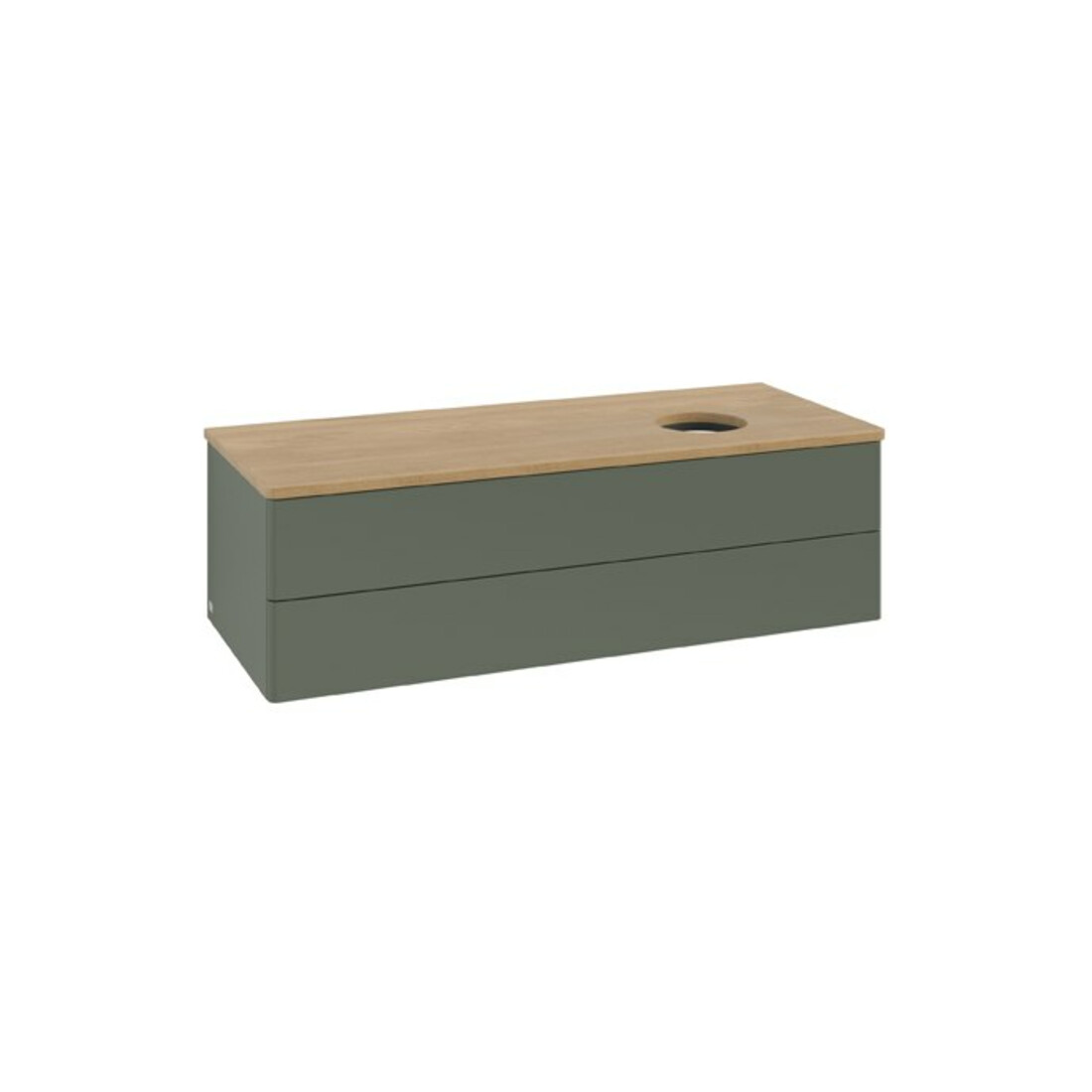 V&B Waschtischunterschrank ohne Frontstruktur Antao 120x36x50cm, WBP hon. Oa, lea gre. m Lac