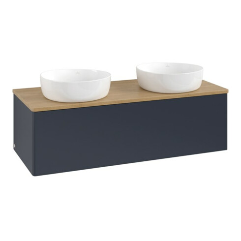 V&B Waschtischunterschrank ohne Frontstruktur Antao 120x36x50cm, WBP hon. Oa, md bl. m Lac