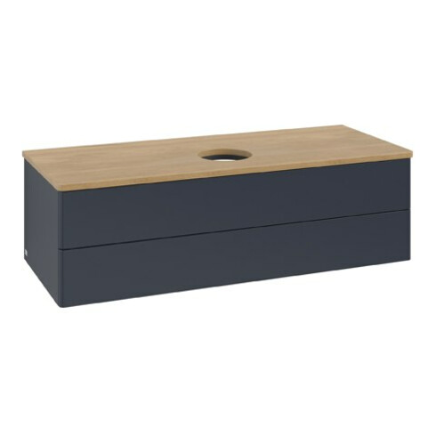 V&B Waschtischunterschrank ohne Frontstruktur Antao 120x36x50cm, WBP hon. Oa, md bl. m Lac