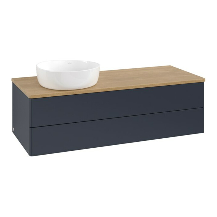 V&B Waschtischunterschrank ohne Frontstruktur Antao 120x36x50cm, WBP hon. Oa, md bl. m Lac