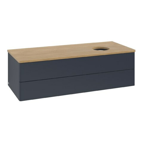 V&B Waschtischunterschrank ohne Frontstruktur Antao 120x36x50cm, WBP hon. Oa, md bl. m Lac