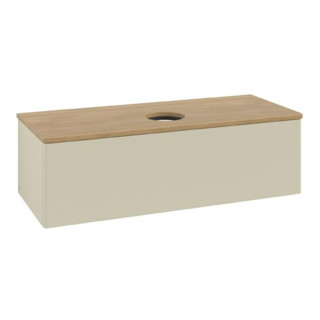 V&B Waschtischunterschrank ohne Frontstruktur Antao 120x36x50cm, WBP hon. Oa, si Gr m Lac