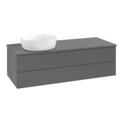 V&B Waschtischunterschrank ohne Frontstruktur Antao 120x36x50cm, WBP Lac, Anthrac. m Lac