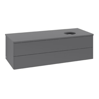 V&B Waschtischunterschrank ohne Frontstruktur Antao 120x36x50cm, WBP Lac, Anthrac. m Lac