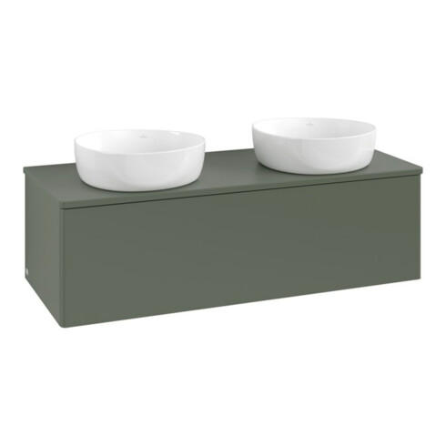 V&B Waschtischunterschrank ohne Frontstruktur Antao 120x36x50cm, WBP Lac, lea gre. m Lac