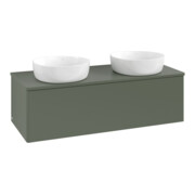 V&B Waschtischunterschrank ohne Frontstruktur Antao 120x36x50cm, WBP Lac, lea gre. m Lac
