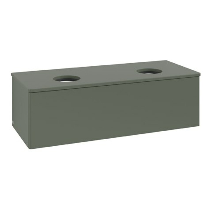 V&B Waschtischunterschrank ohne Frontstruktur Antao 120x36x50cm, WBP Lac, lea gre. m Lac