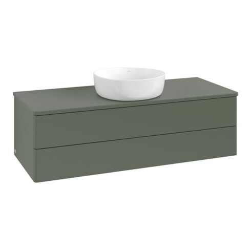 V&B Waschtischunterschrank ohne Frontstruktur Antao 120x36x50cm, WBP Lac, lea gre. m Lac