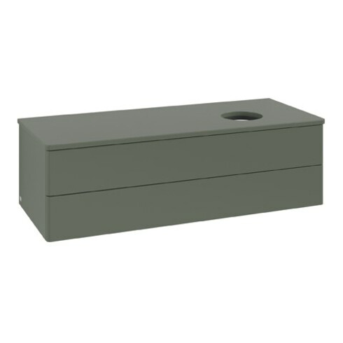 V&B Waschtischunterschrank ohne Frontstruktur Antao 120x36x50cm, WBP Lac, lea gre. m Lac