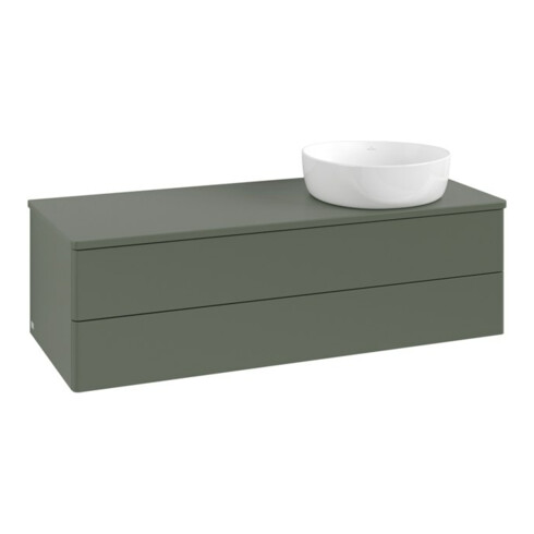 V&B Waschtischunterschrank ohne Frontstruktur Antao 120x36x50cm, WBP Lac, lea gre. m Lac