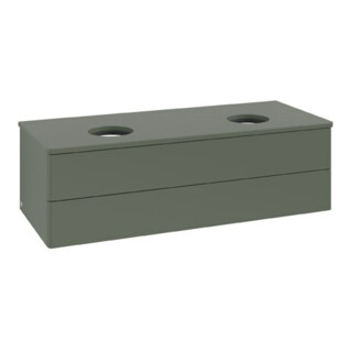 V&B Waschtischunterschrank ohne Frontstruktur Antao 120x36x50cm, WBP Lac, lea gre. m Lac