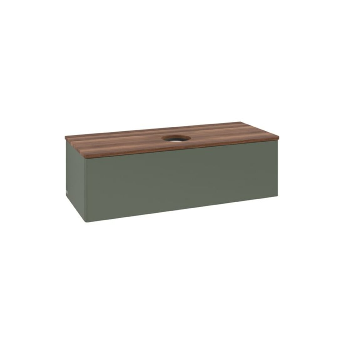 V&B Waschtischunterschrank ohne Frontstruktur Antao 120x36x50cm, WBP w. wal, lea gre. m Lac