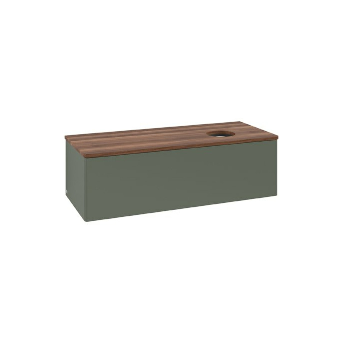 V&B Waschtischunterschrank ohne Frontstruktur Antao 120x36x50cm, WBP w. wal, lea gre. m Lac
