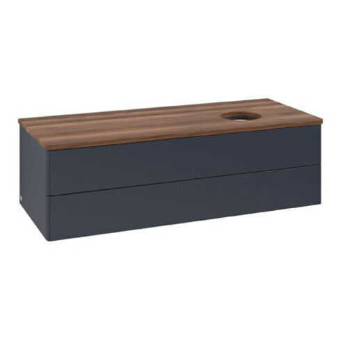 V&B Waschtischunterschrank ohne Frontstruktur Antao 120x36x50cm, WBP w. wal, md bl. m Lac