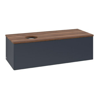 V&B Waschtischunterschrank ohne Frontstruktur Antao 120x36x50cm, WBP w. wal, md bl. m Lac