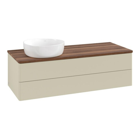 V&B Waschtischunterschrank ohne Frontstruktur Antao 120x36x50cm, WBP w. wal, si Gr m Lac
