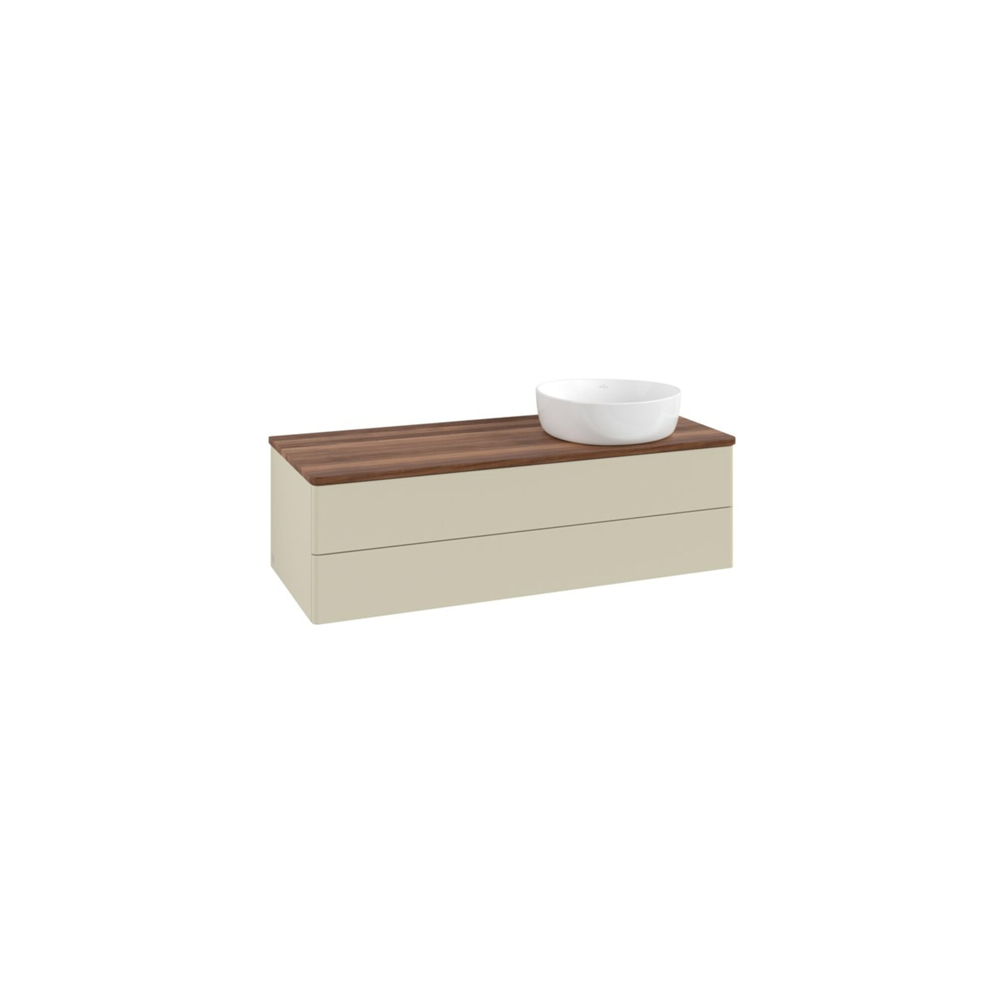 V&B Waschtischunterschrank ohne Frontstruktur Antao 120x36x50cm, WBP w. wal, si Gr m Lac ; Villeroy & Boch