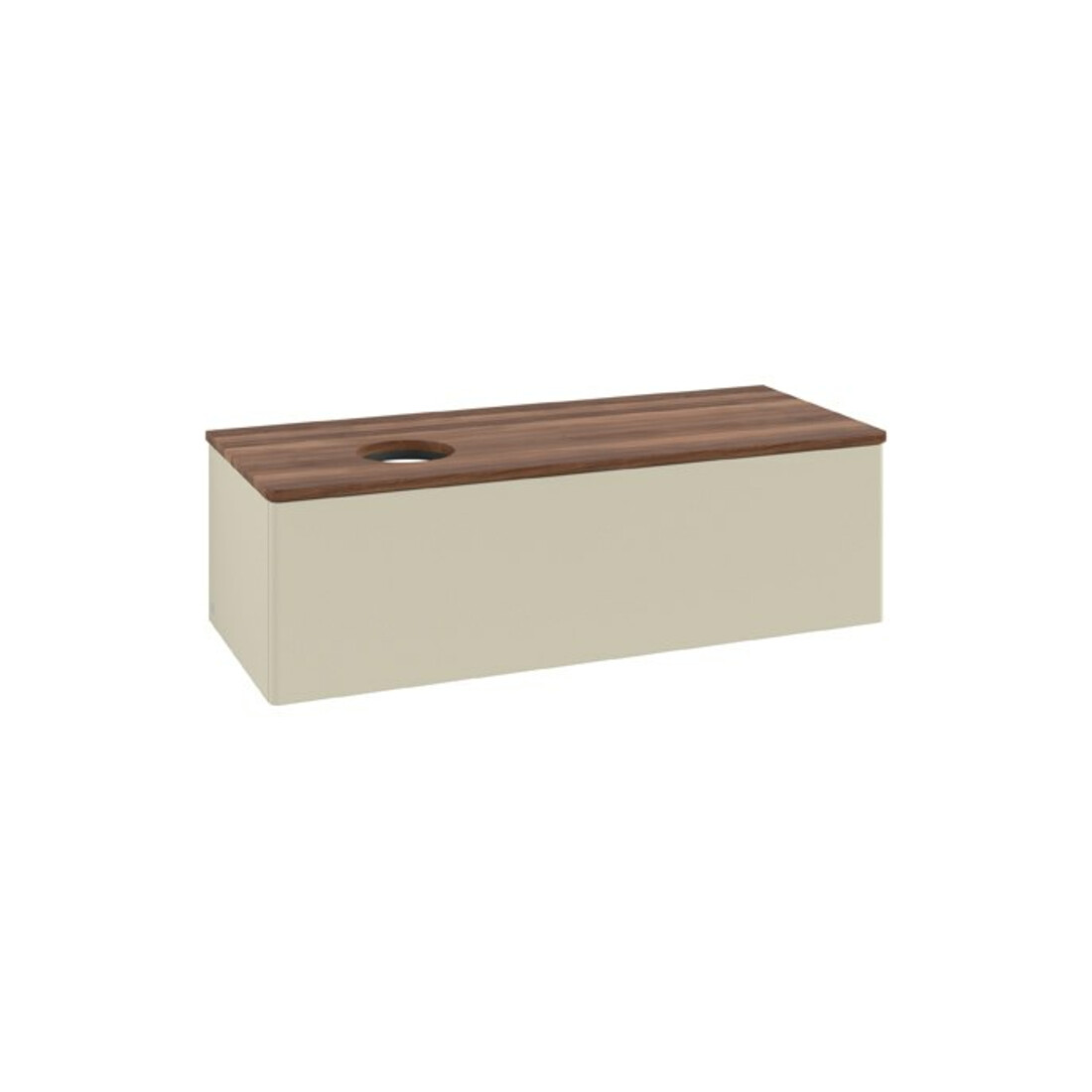V&B Waschtischunterschrank ohne Frontstruktur Antao 120x36x50cm, WBP w. wal, si Gr m Lac