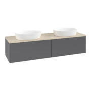 V&B Waschtischunterschrank ohne Frontstruktur Antao 160x36x50cm, WBP botti., Anthrac. m Lac