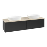 V&B Waschtischunterschrank ohne Frontstruktur Antao 160x36x50cm, WBP-farbe botti., bla m Lac