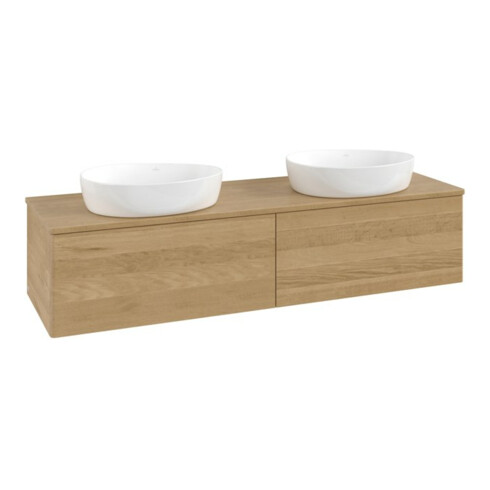 V&B Waschtischunterschrank ohne Frontstruktur Antao 160x36x50cm, WBP-farbe hon. Oa, hon. oak
