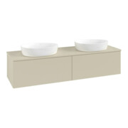 V&B Waschtischunterschrank ohne Frontstruktur Antao 160x36x50cm, WBP-farbe Lac, si Gr m Lac