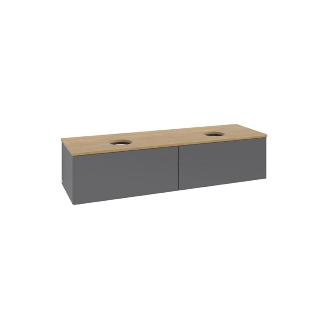 V&B Waschtischunterschrank ohne Frontstruktur Antao 160x36x50cm, WBP hon. Oa, Anthrac. m Lac
