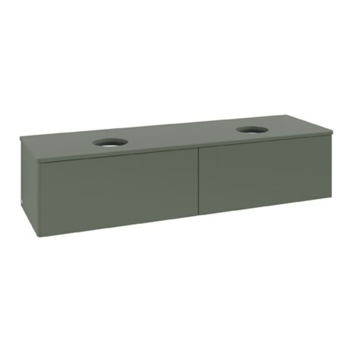 V&B Waschtischunterschrank ohne Frontstruktur Antao 160x36x50cm, WBP Lac, lea gre. m Lac