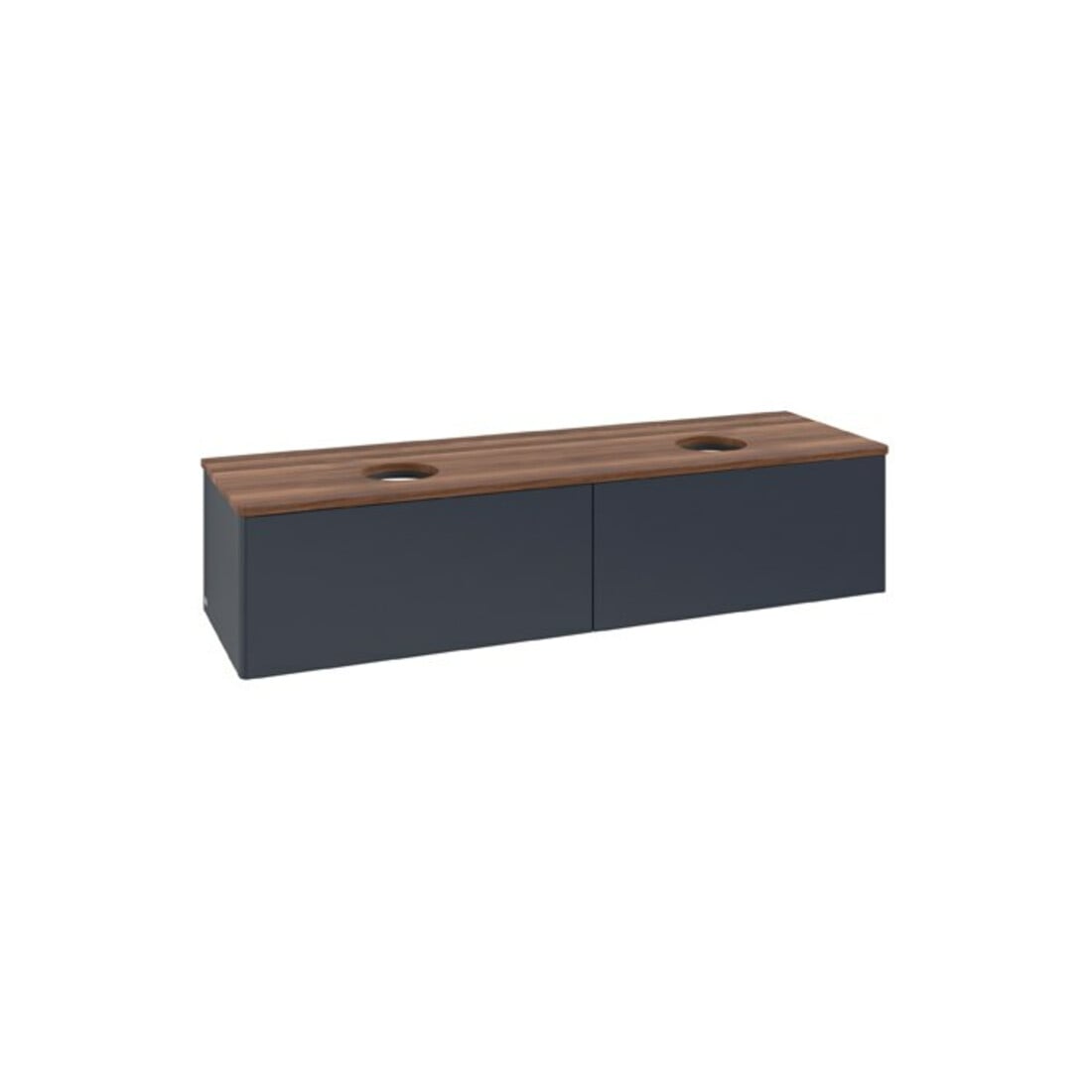 V&B Waschtischunterschrank ohne Frontstruktur Antao 160x36x50cm, WBP w. wal, md bl. m Lac