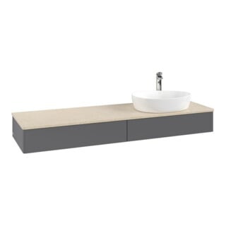 V&B Waschtischunterschrank ohne Frontstruktur Antao 160x50cm, HL, WBP botti., Anthrac. m Lac