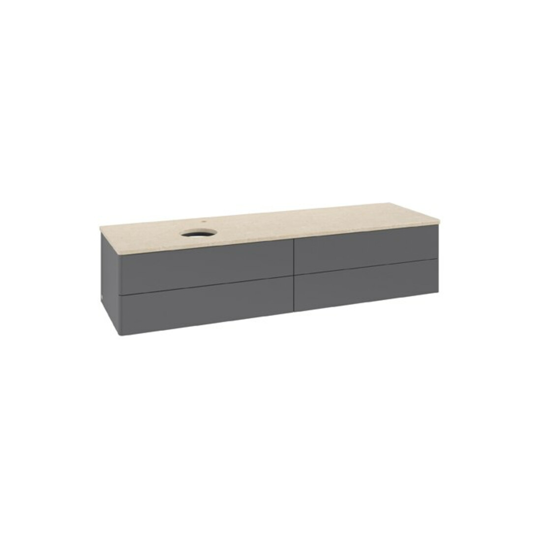 V&B Waschtischunterschrank ohne Frontstruktur Antao 160x50cm, HL, WBP botti., Anthrac. m Lac