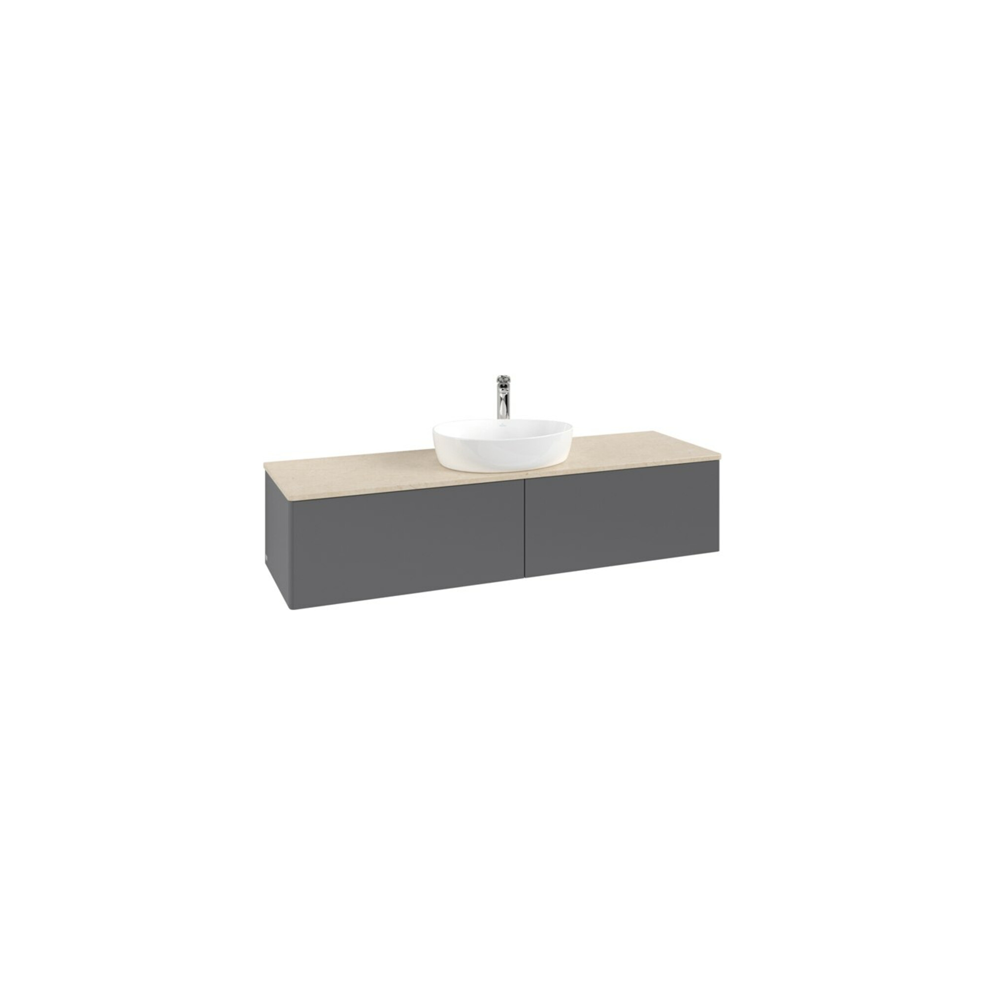 V&B Waschtischunterschrank ohne Frontstruktur Antao 160x50cm, HL, WBP botti., Anthrac. m Lac ; Villeroy & Boch