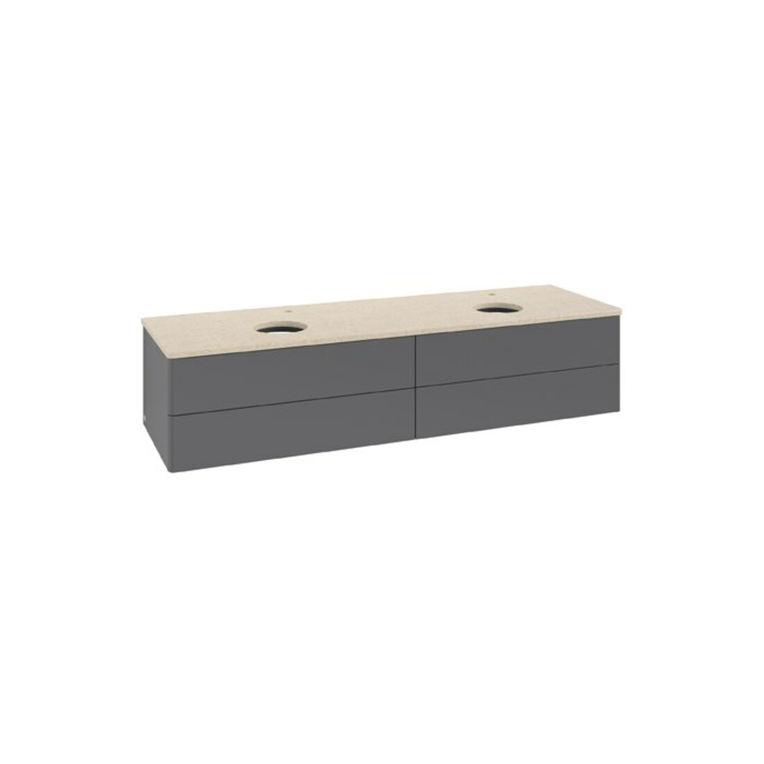 V&B Waschtischunterschrank ohne Frontstruktur Antao 160x50cm, HL, WBP botti., Anthrac. m Lac
