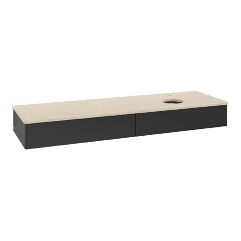 V&B Waschtischunterschrank ohne Frontstruktur Antao 160x50cm, HL, WBP botti., bla m Lac