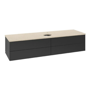 V&B Waschtischunterschrank ohne Frontstruktur Antao 160x50cm, HL, WBP botti., bla m Lac