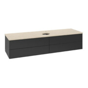 V&B Waschtischunterschrank ohne Frontstruktur Antao 160x50cm, HL, WBP botti., bla m Lac