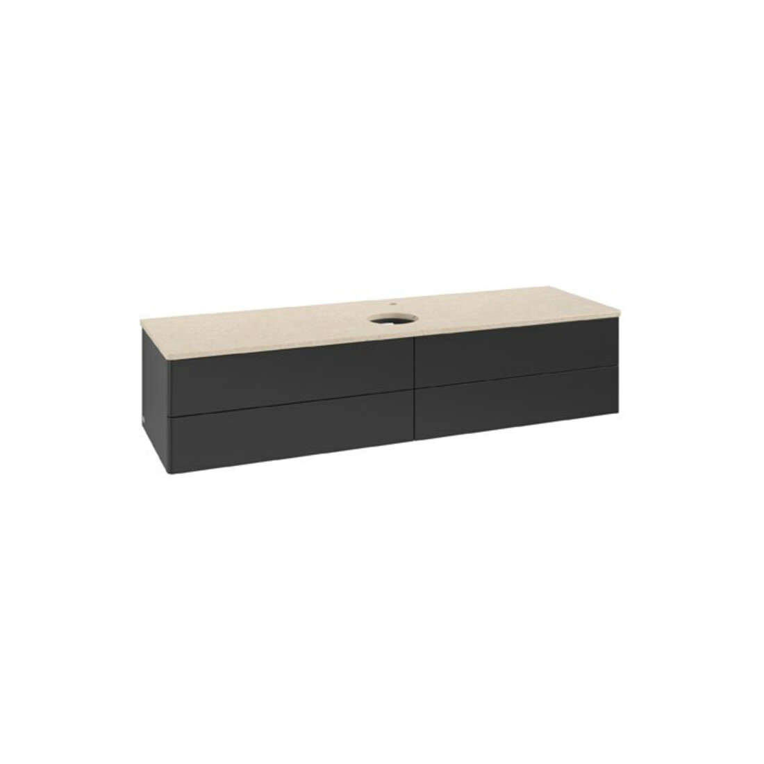 V&B Waschtischunterschrank ohne Frontstruktur Antao 160x50cm, HL, WBP botti., bla m Lac