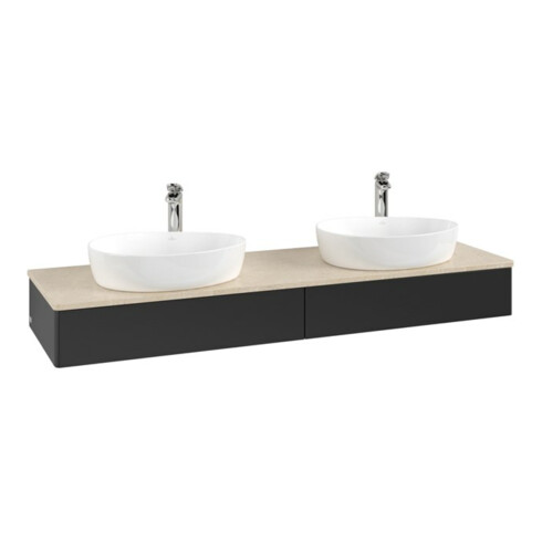 V&B Waschtischunterschrank ohne Frontstruktur Antao 160x50cm, HL, WBP botti., bla m Lac