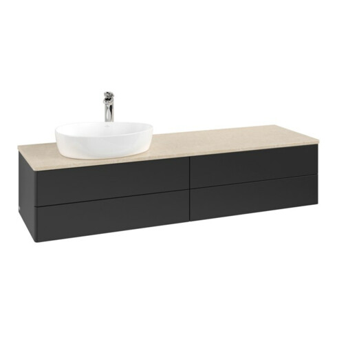 V&B Waschtischunterschrank ohne Frontstruktur Antao 160x50cm, HL, WBP botti., bla m Lac
