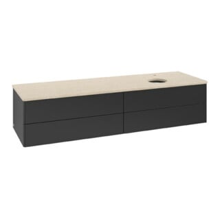 V&B Waschtischunterschrank ohne Frontstruktur Antao 160x50cm, HL, WBP botti., bla m Lac