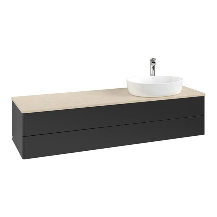 V&B Waschtischunterschrank ohne Frontstruktur Antao 160x50cm, HL, WBP botti., bla m Lac
