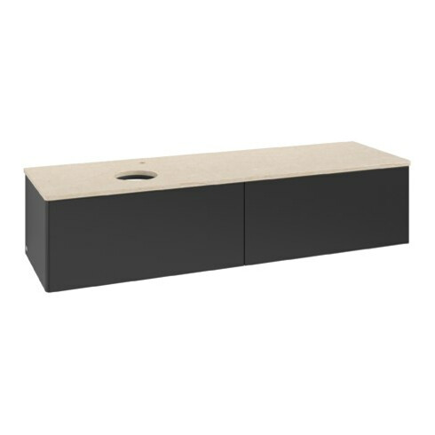 V&B Waschtischunterschrank ohne Frontstruktur Antao 160x50cm, HL, WBP botti., bla m Lac