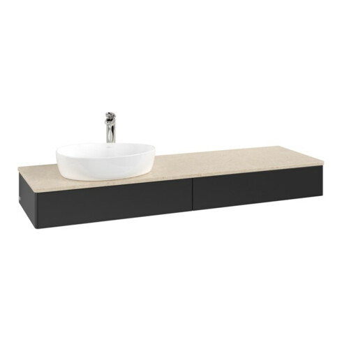 V&B Waschtischunterschrank ohne Frontstruktur Antao 160x50cm, HL, WBP botti., bla m Lac