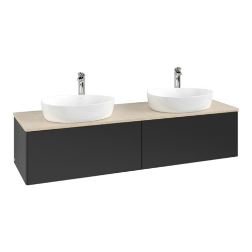 V&B Waschtischunterschrank ohne Frontstruktur Antao 160x50cm, HL, WBP botti., bla m Lac