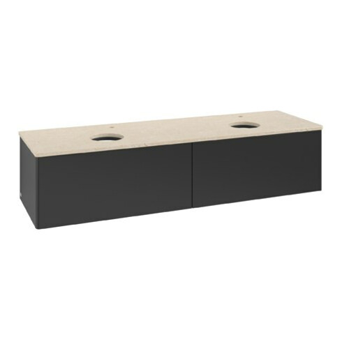 V&B Waschtischunterschrank ohne Frontstruktur Antao 160x50cm, HL, WBP botti., bla m Lac