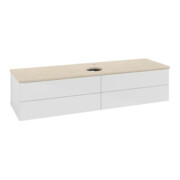 V&B Waschtischunterschrank ohne Frontstruktur Antao 160x50cm, HL, WBP botti., glo wh. Lac